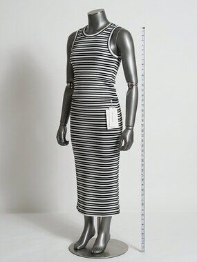 No Comment women's 2 Pieces Summer outfits Striped Print Sleeveless Crew neck L